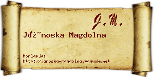Jánoska Magdolna névjegykártya
