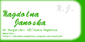 magdolna janoska business card